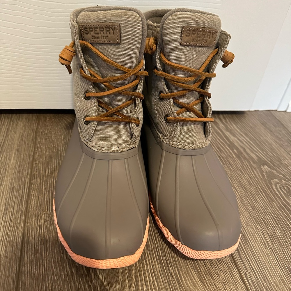 Sperry Women's Winter Boots - Tan and Pink - Picture 2 of 7